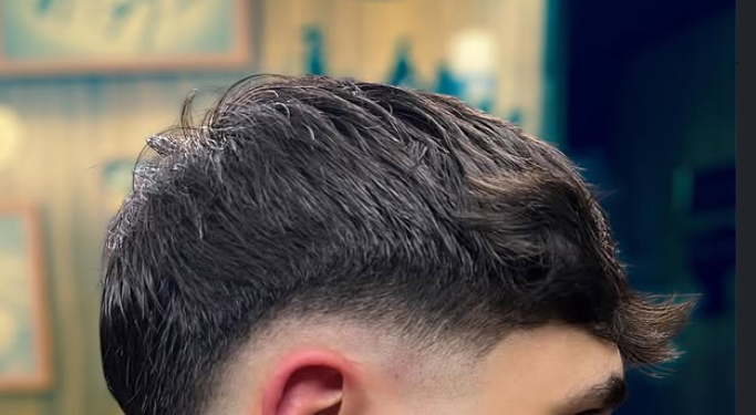 Corte de caballero con taper fade bajo y textura